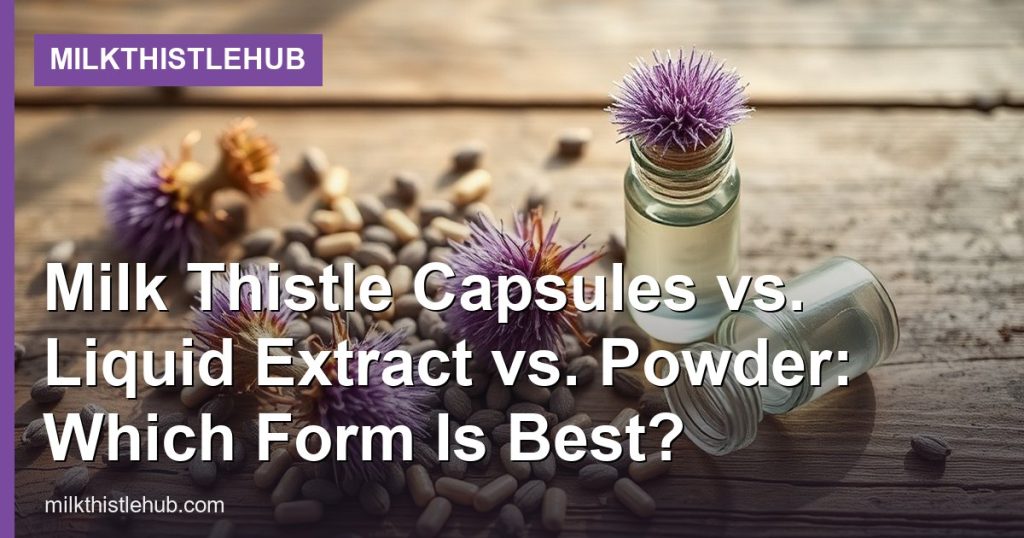 Milk Thistle Capsules vs. Liquid Extract vs. Powder: Which Form Is Best? - MilkThistleHub